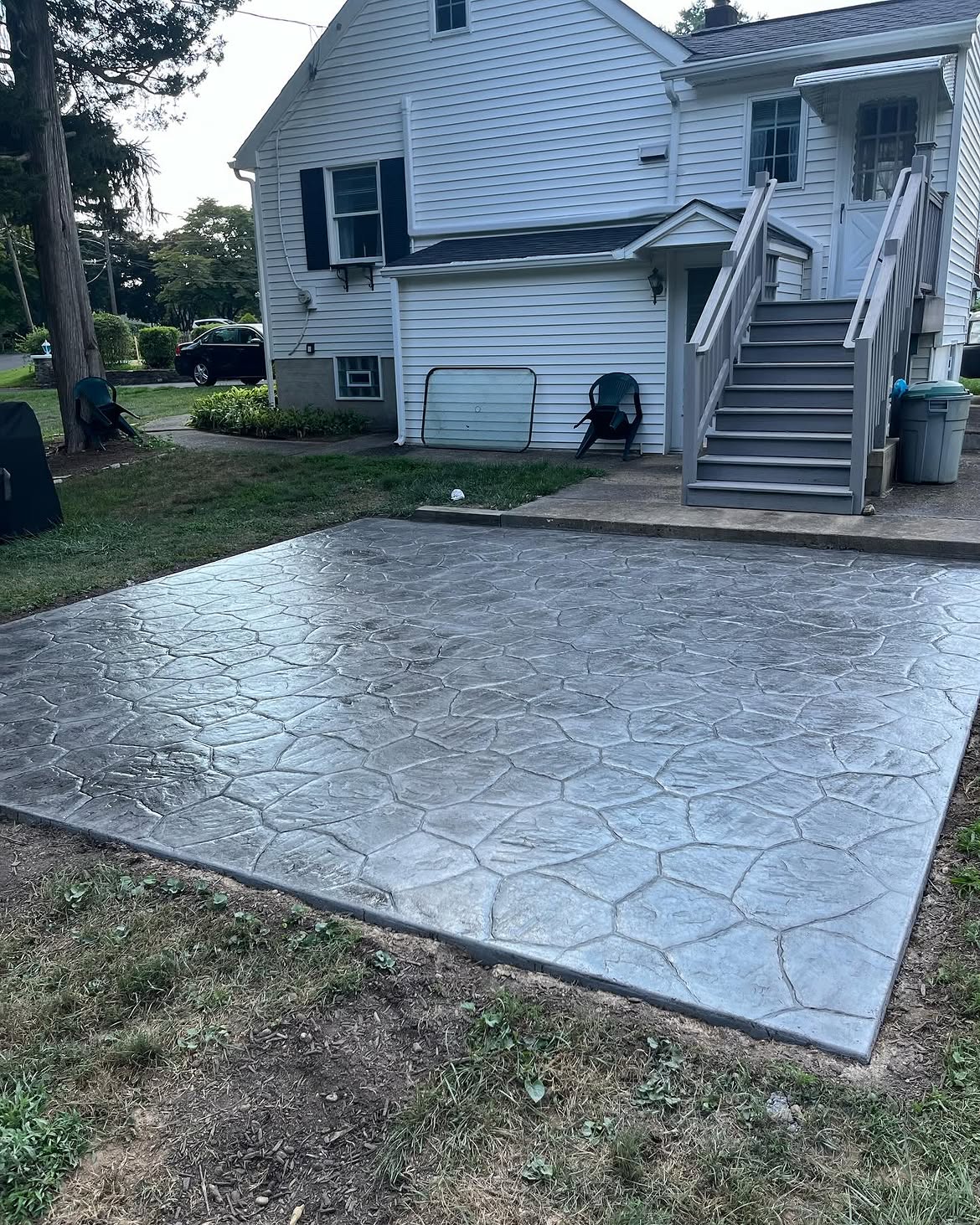 Backyard Stamped Concrete Patio